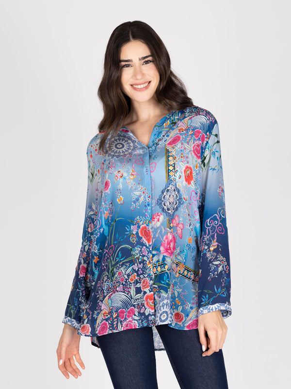 Blusa estampada jeans