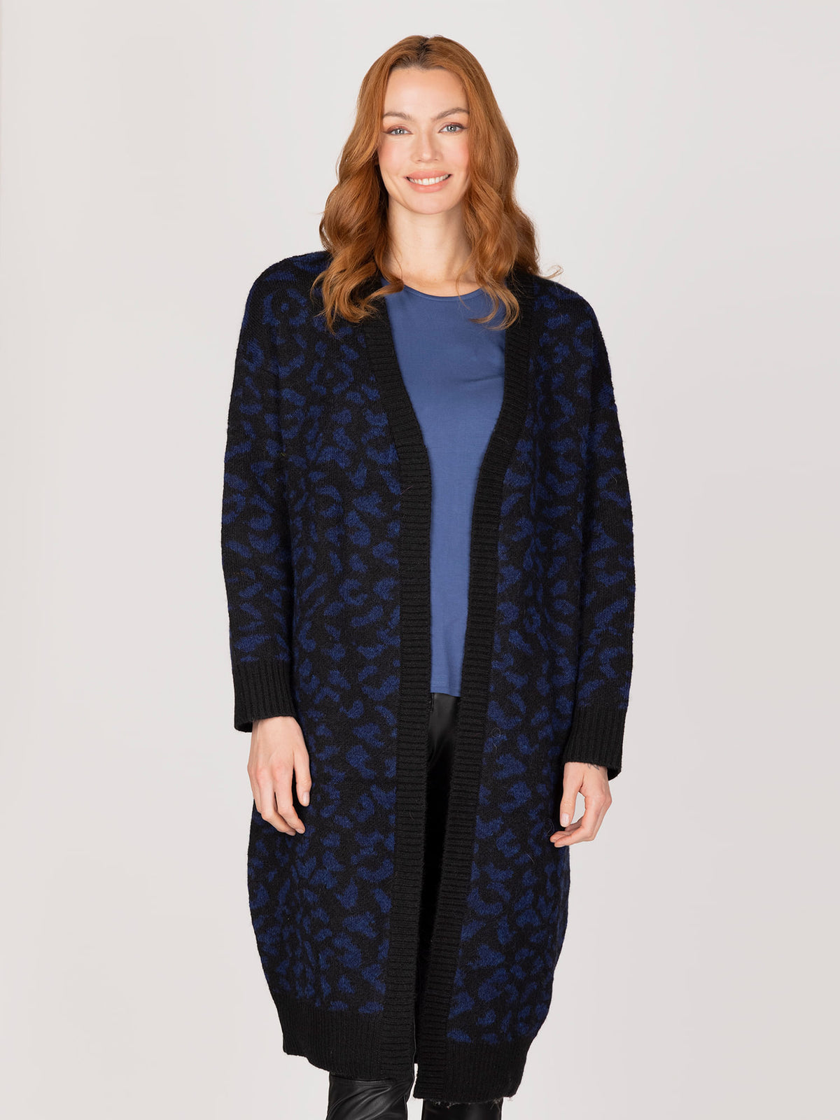Sweater azul animal print
