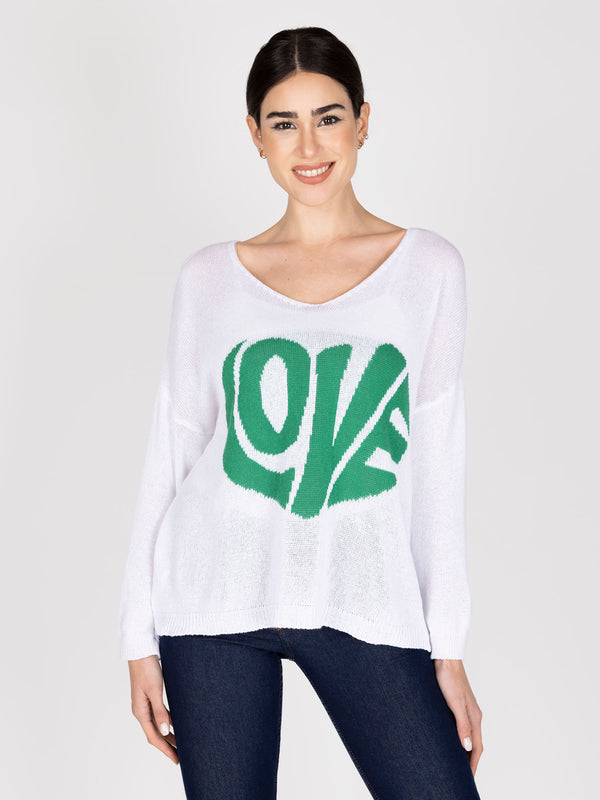 Sweater verde lineatre