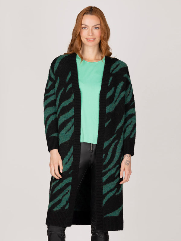 Sweater verde animal print