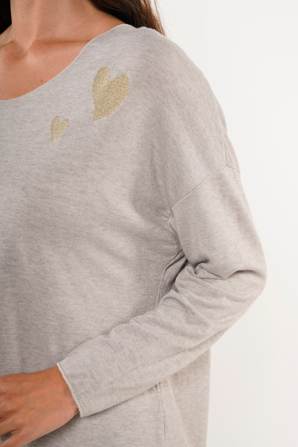 Polera francesca beige lineatre