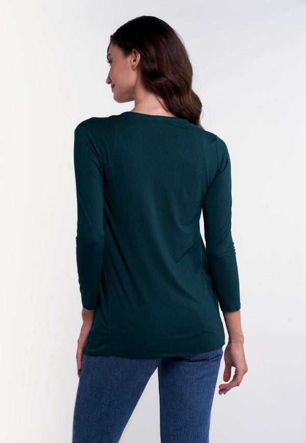 Polera abierta audrey verde lineatre