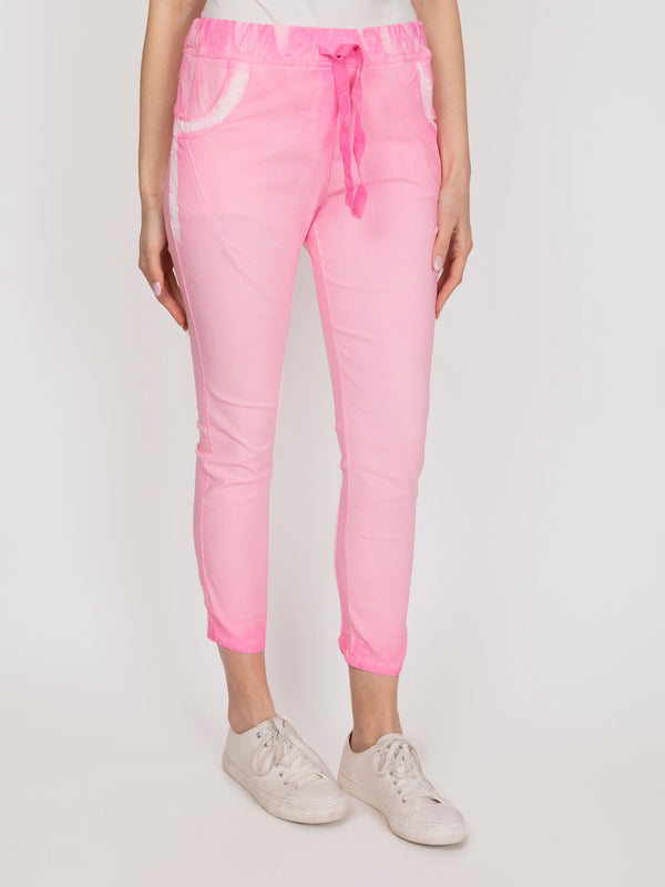 Pantalon fucsia lineatre