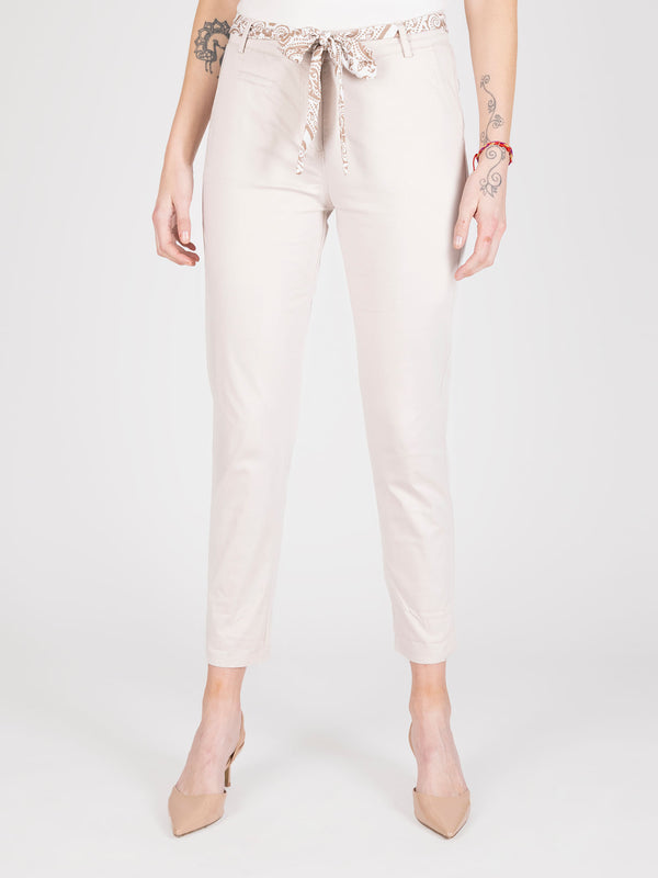 Pantalon beige lineatre