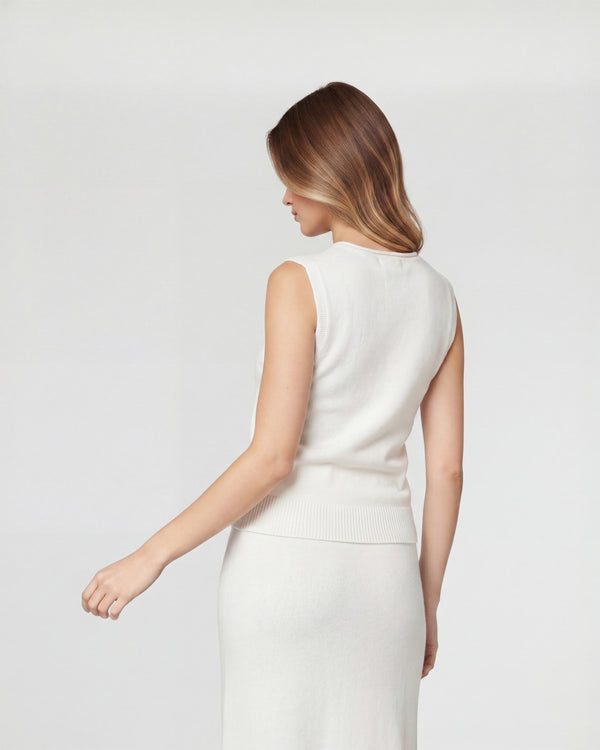Twin Set Mujer Magdalena Regular fit Cuello redondo Blanco Lineatre