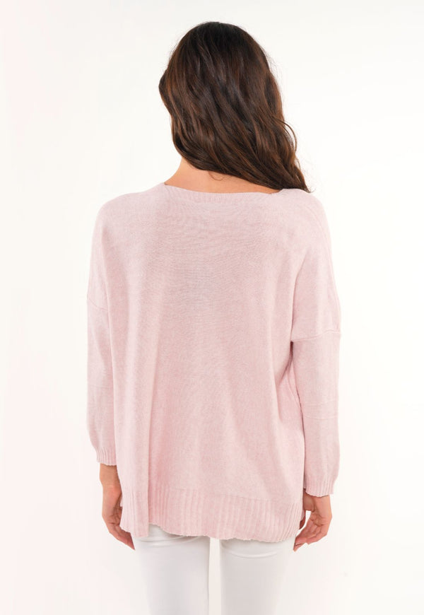 Sweater michele rosa lineatre