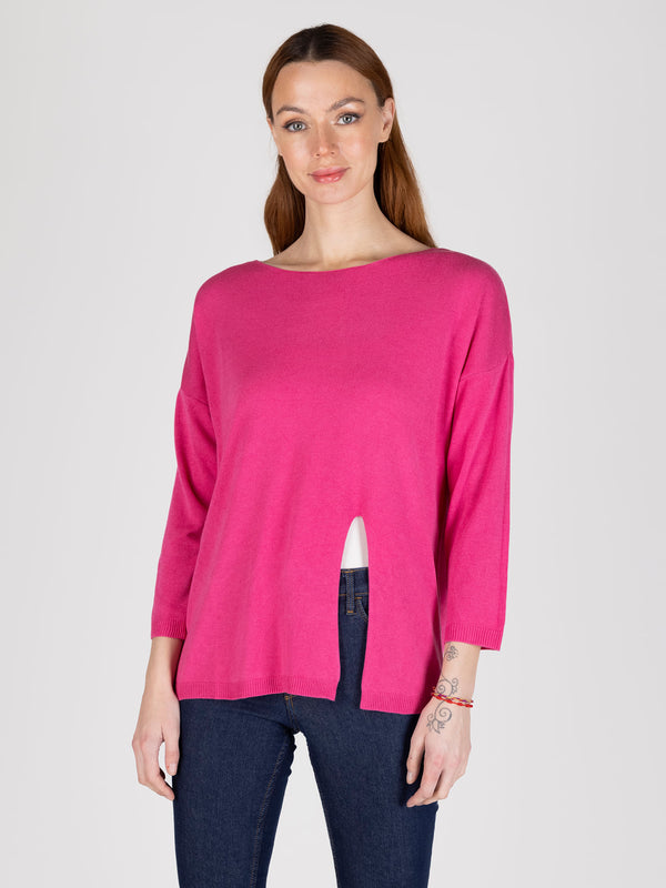 Sweater fucsia lineatre