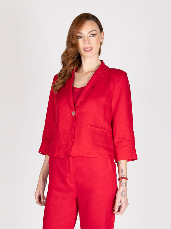 Chaqueta blazer rojo