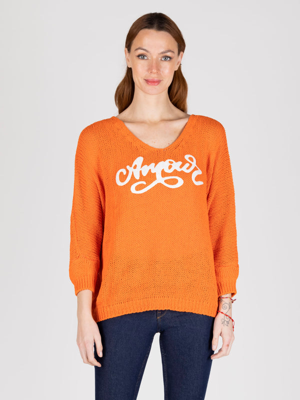 Sweater naranjo lineatre