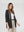 Abrigo Mujer Camila Relaxed fit Cuello en V manga caída Negro Lineatre