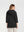 Abrigo Mujer Camila Relaxed fit Cuello en V manga caída Negro Lineatre