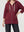Abrigo Mujer Camila Relaxed fit Cuello en V manga caída Vino Lineatre