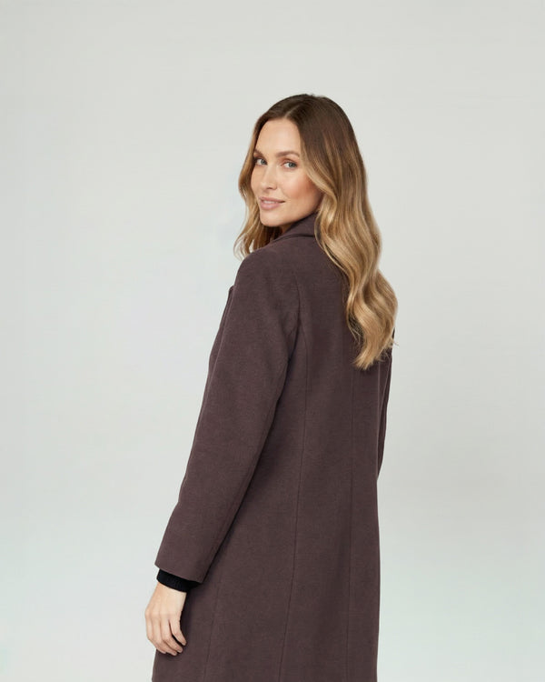 Abrigo Mujer Ornella Regular Cuello Con Solapa Manga Suelta Negro Lineatre