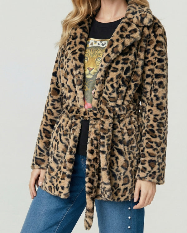 Abrigo Mujer Aurora Relaxed Fit Cuello Con Solapa Manga Caida Beige Lineatre