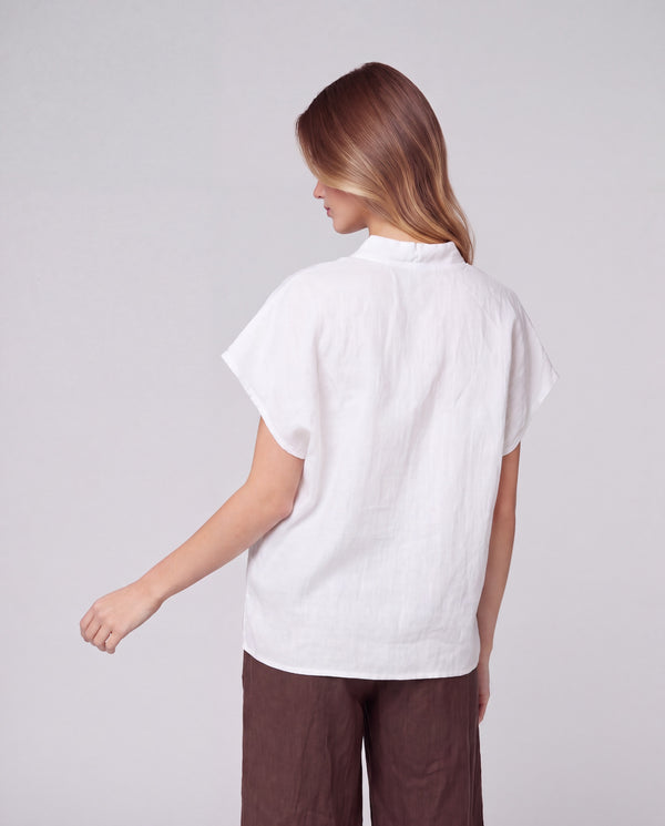 Blusa Mujer Chiara Escote en V Blanco Lineatre