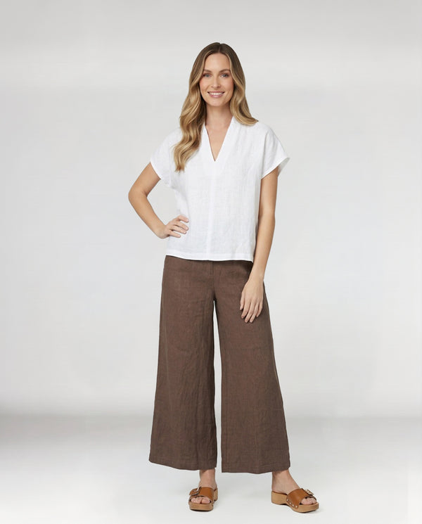 Blusa Mujer Chiara Escote en V Blanco Lineatre