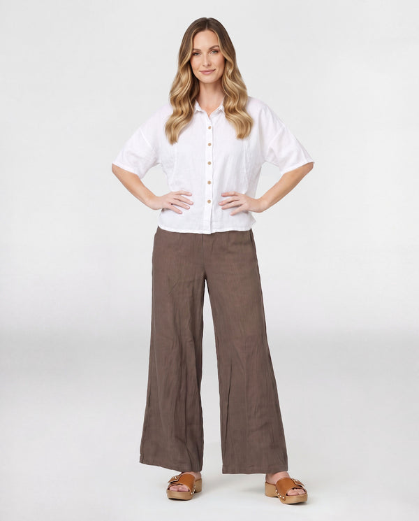 Blusa Mujer Antonella Cuello camisa Blanco Lineatre