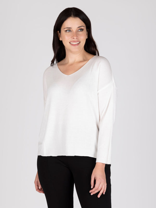 Sweater blanco lineatre