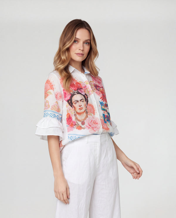 Blusa Mujer Michela Cuello camisa Frida Lineatre