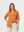 Blusa Mujer Bernadette Entallada Con Ajuste De Mangas Naranja Lineatre