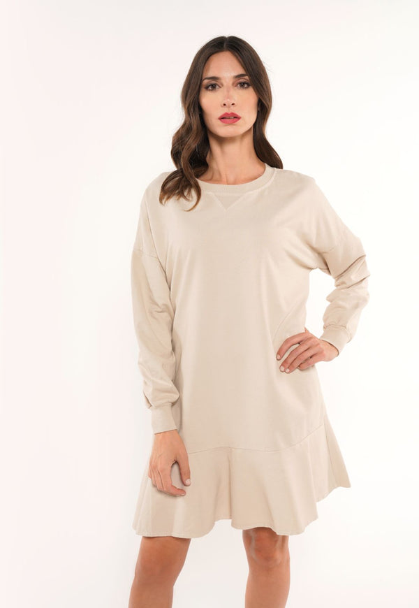 Vestido brunella beige lineatre