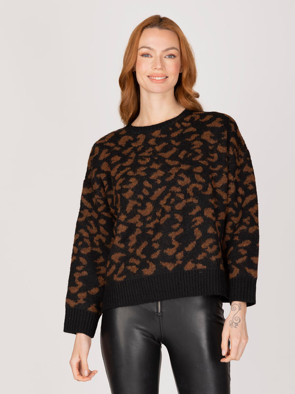 Sweater bronce animal print