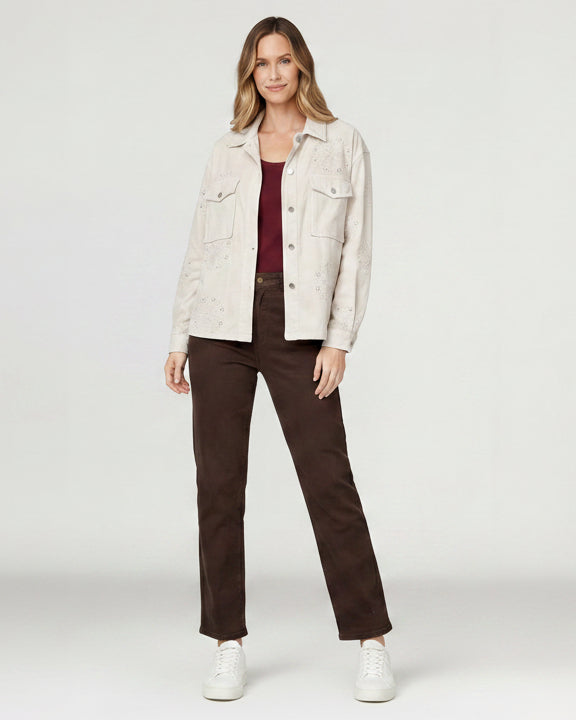Chaqueta Mujer Celeste Beige Lineatré