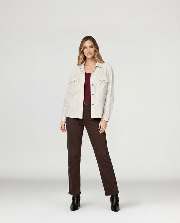 Chaqueta Mujer Celeste Beige Lineatré