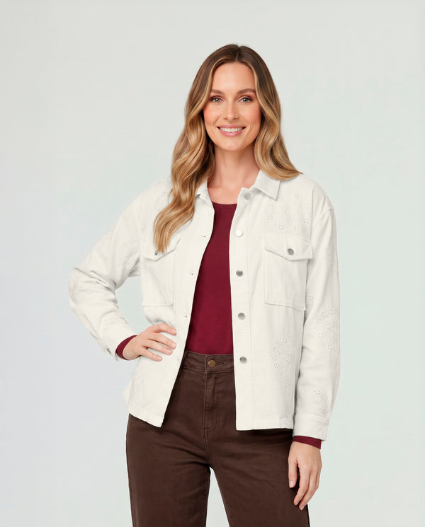 Chaqueta Mujer Celeste Beige Lineatré