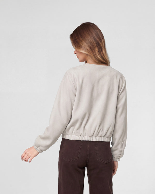 Bomber Mujer Eva Relaxed fit Cuello redondo Manga suelta Camel Lineatre
