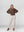 Bomber Mujer Eva Relaxed fit Cuello redondo Manga suelta Chocolate Lineatre