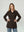 Chaqueta Mujer Elena Regular Cuello En. V Solapa Manga Suelta Chocolate Lineatre