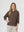 Chaqueta Mujer Josefa Relaxed fit Cuello en V Manga caída Chocolate Lineatre