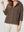 Chaqueta Mujer Josefa Relaxed fit Cuello en V Manga caída Chocolate Lineatre