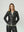 Chaqueta Mujer Silvana Slim Fit Cuello En V Solapa Manga Ajustada Negro Lineatre