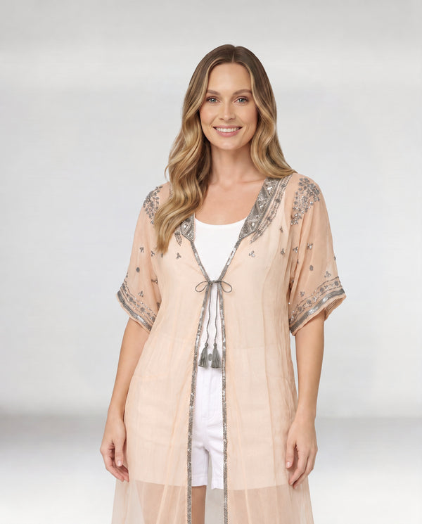 Spolverino Mujer Catalina Apricot Lineatré