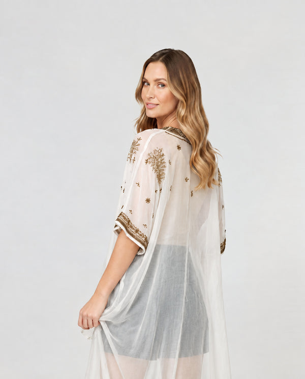 Spolverino Mujer Catalina Crudo Lineatré