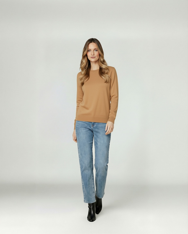 Sweater Mujer Gabriela Camel Lineatré
