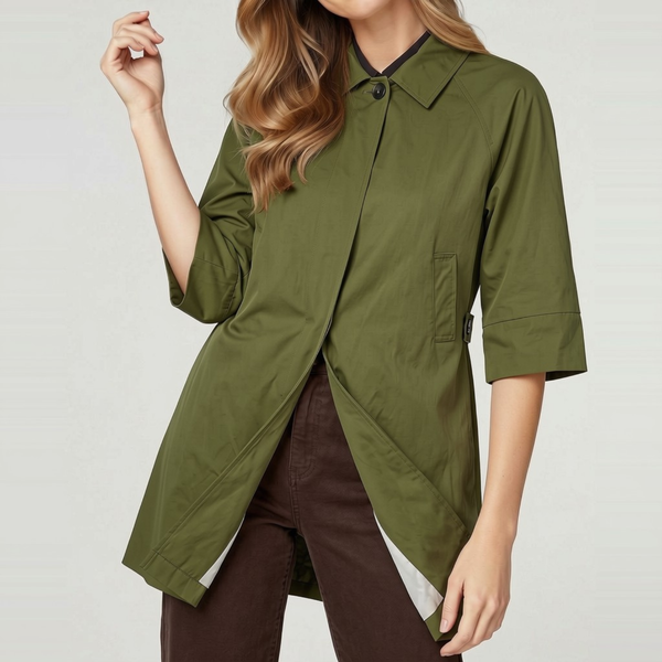 Trench Mujer Bianca Verde militar Lineatré