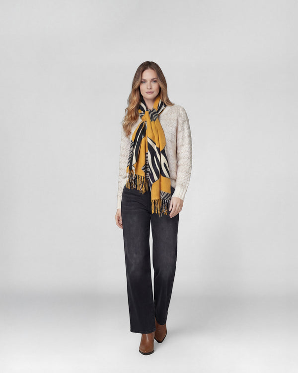 Echarpe Mujer Sol Mostaza Lineatre