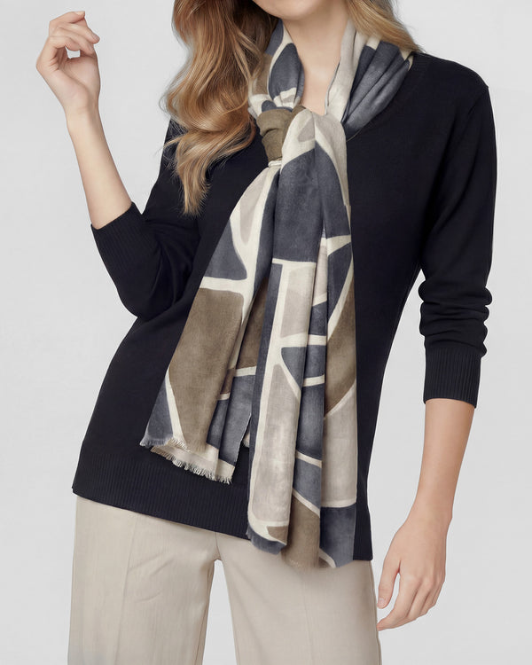 Echarpe Mujer Lara Gris Lineatre