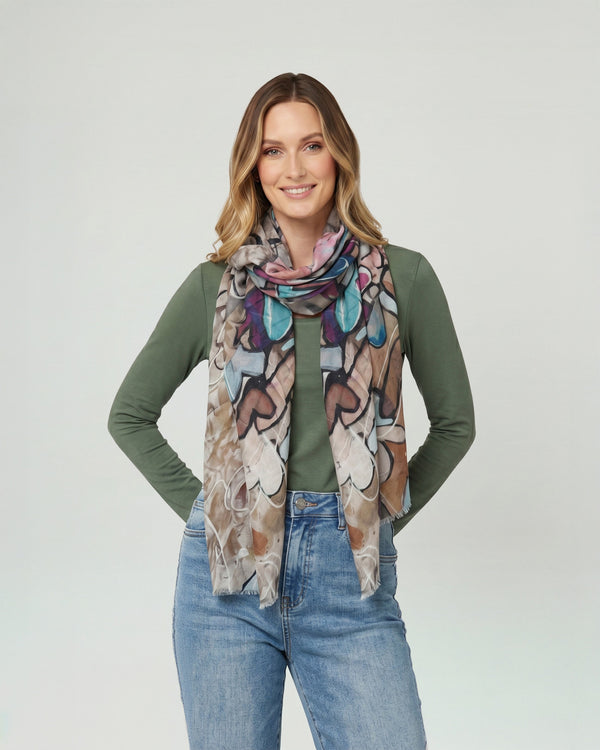 Echarpe Mujer Isidora Taupe Lineatre
