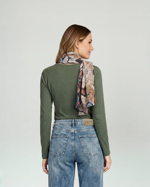 Echarpe Mujer Isidora Taupe Lineatre
