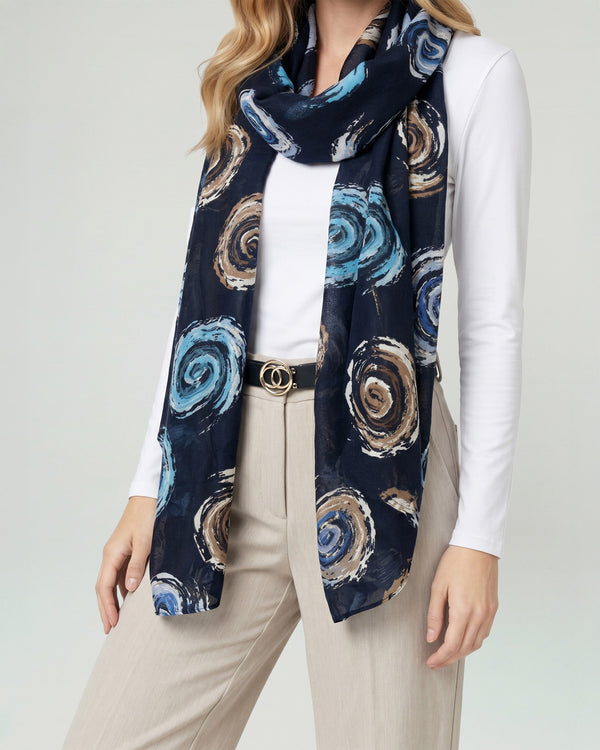 Echarpe Mujer Isidora Navy Lineatre