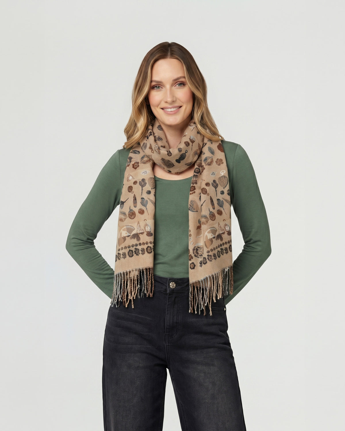 Echarpe Mujer Lorena Beige Lineatre