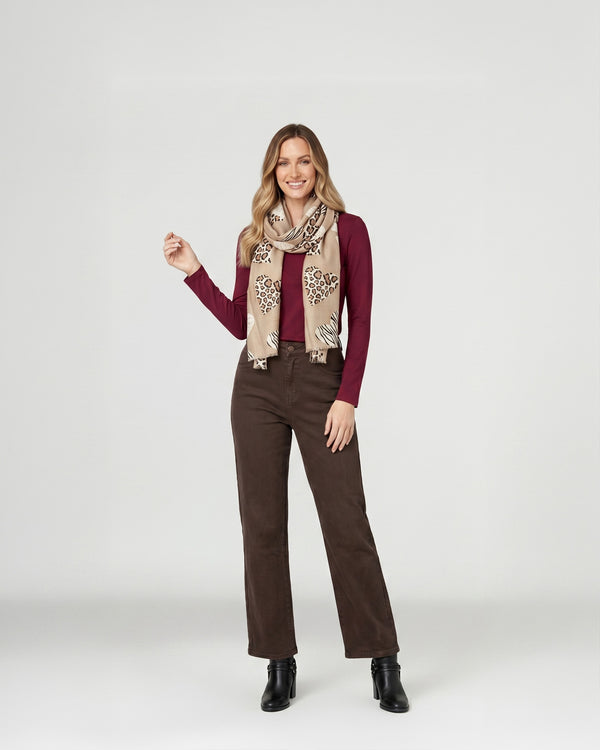 Echarpe Mujer Agustina Beige Lineatre