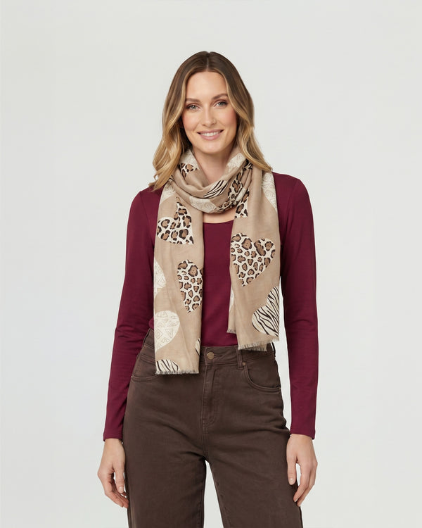 Echarpe Mujer Agustina Beige Lineatre