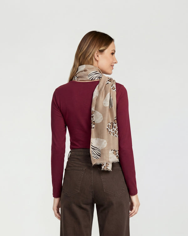 Echarpe Mujer Agustina Beige Lineatre