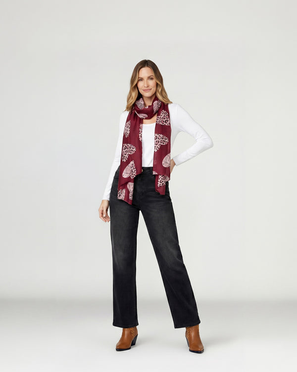 Echarpe Mujer Agustina Vino Lineatre