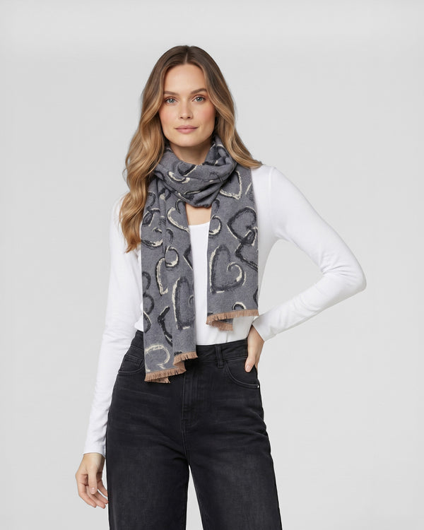 Echarpe Mujer Josefina Gris Lineatre